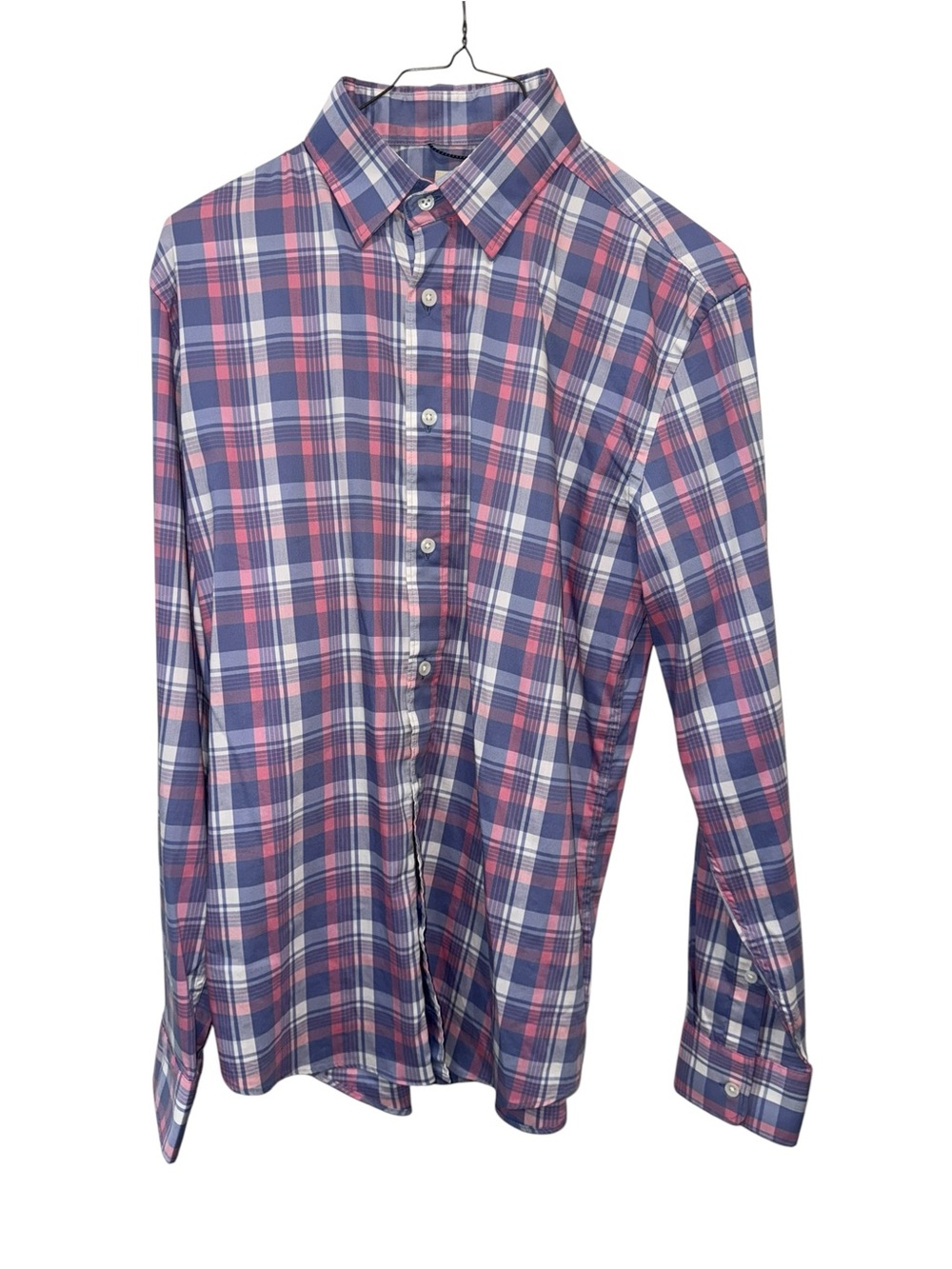 Faherty Pink & Blue Plaid Long-Sleeve Button-Down Shirt